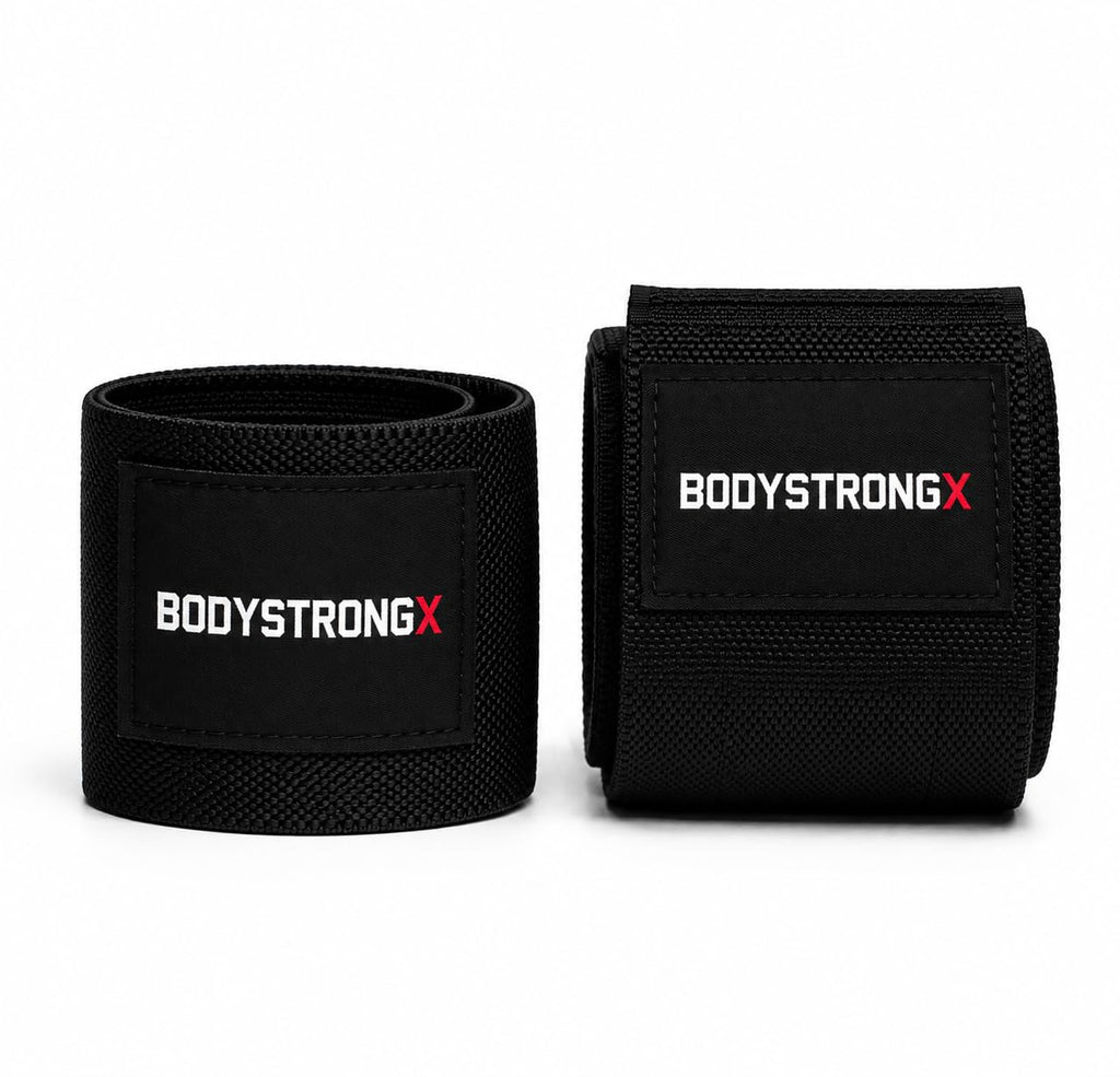 Elbow Wraps 40" for Weightlifting | BodyStrongX Black