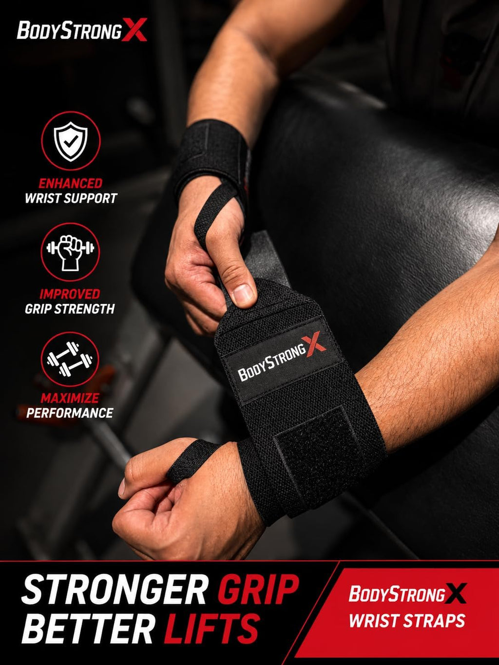 Wrist Wraps for Powerlifting and Weightlifting Support