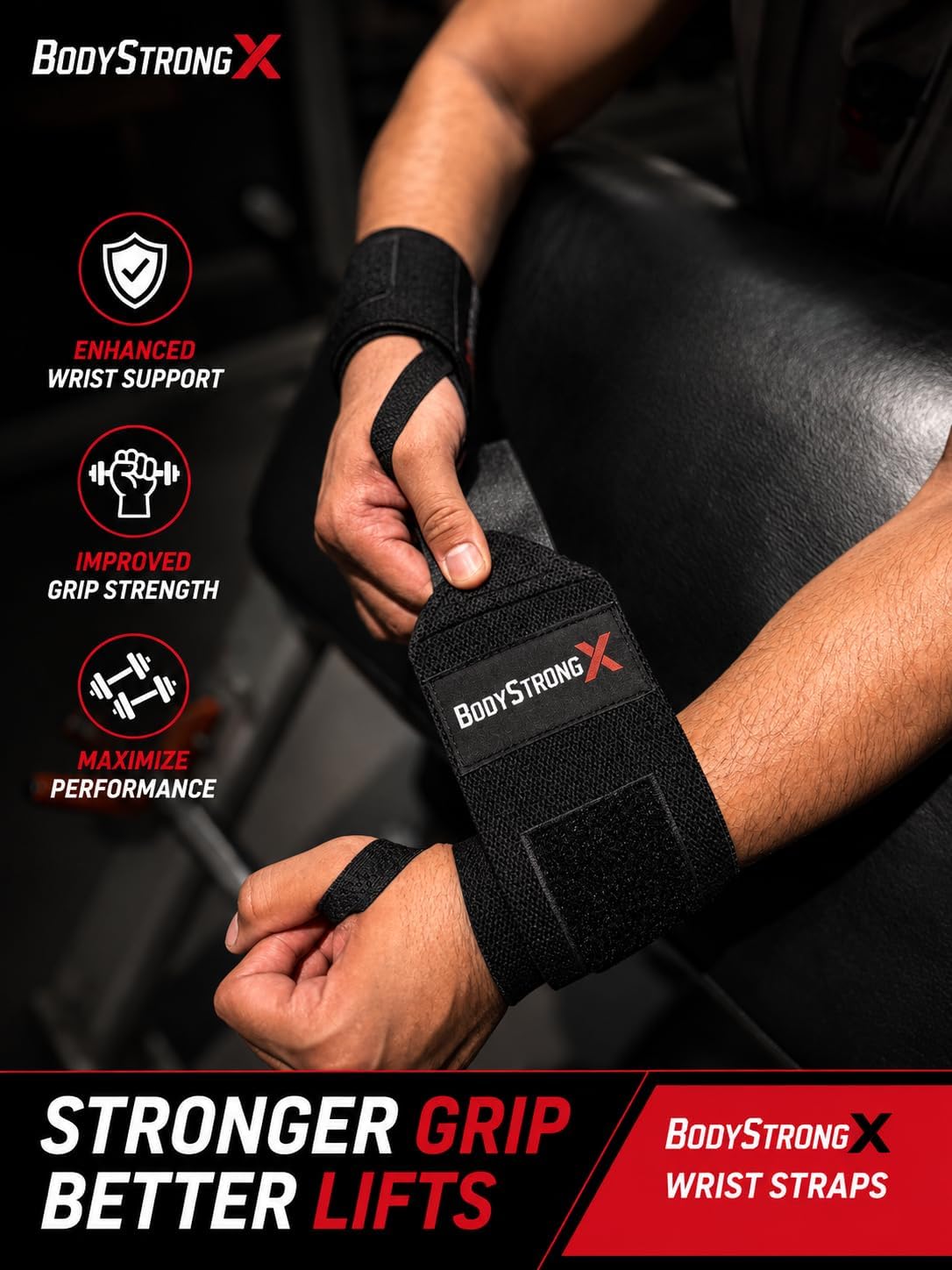 Wrist Wraps for Powerlifting and Weightlifting Support