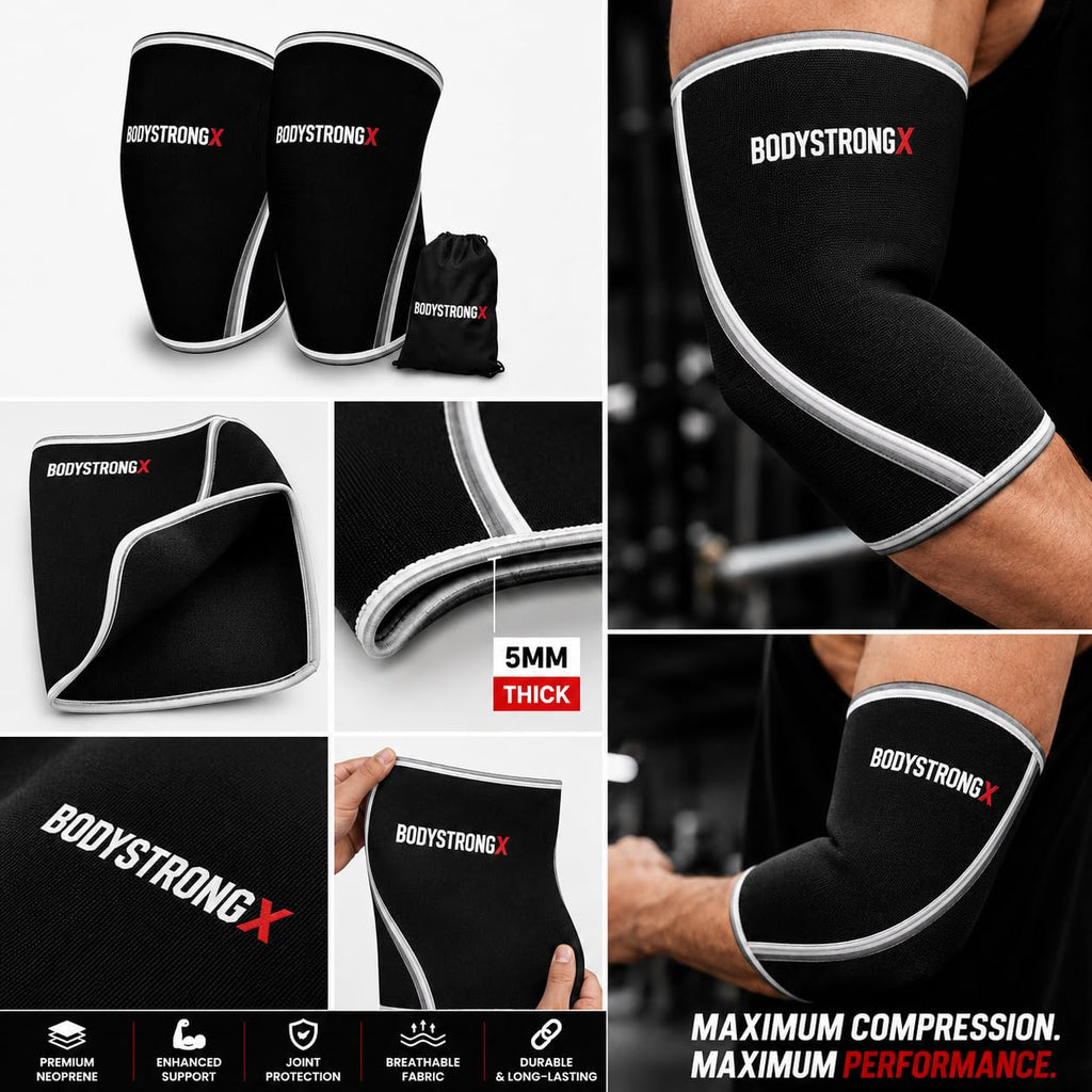 5MM Elbow Sleeves for Weightlifting | BodyStrongX