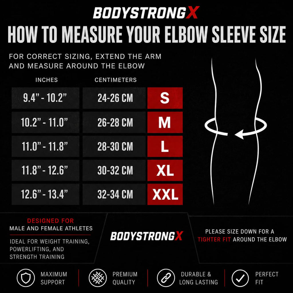 5MM Elbow Sleeves for Weightlifting | BodyStrongX