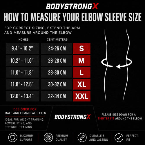 5MM Elbow Sleeves for Weightlifting | BodyStrongX