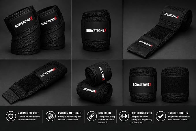 Knee Wraps for Weightlifting & Powerlifting | BodyStrongX
