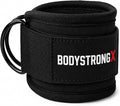 Ankle Straps for Cable Machines, Adjustable Black Cuffs