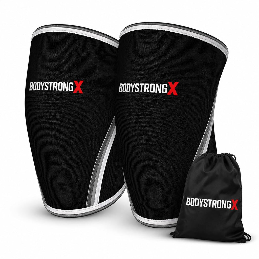 Knee Sleeves 7MM Neoprene for Weightlifting Large Black