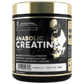 A 300g tub of Kevin Levrone Signature Series Anabolic Creatine, featuring a black label with gold accents and a white-and-black illustration of Albert Einstein, on a white background.